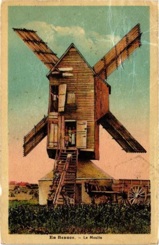 Carte postale ancienne En Beauce - Le Moulin