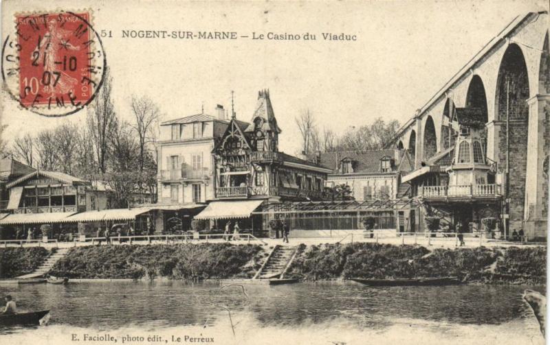 Carte postale ancienne Nogent sur Marne-Le Casino du Viaduc à Nogent-sur-Marne