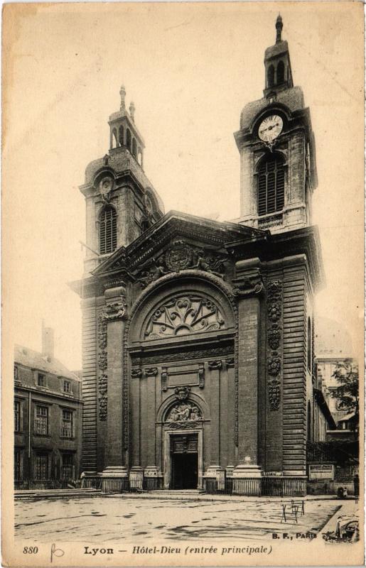 Carte postale ancienne Lyon - Hotel Dieu à Lyon