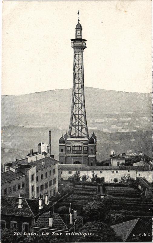 Carte postale ancienne Lyon - La Tour Metallique à Lyon