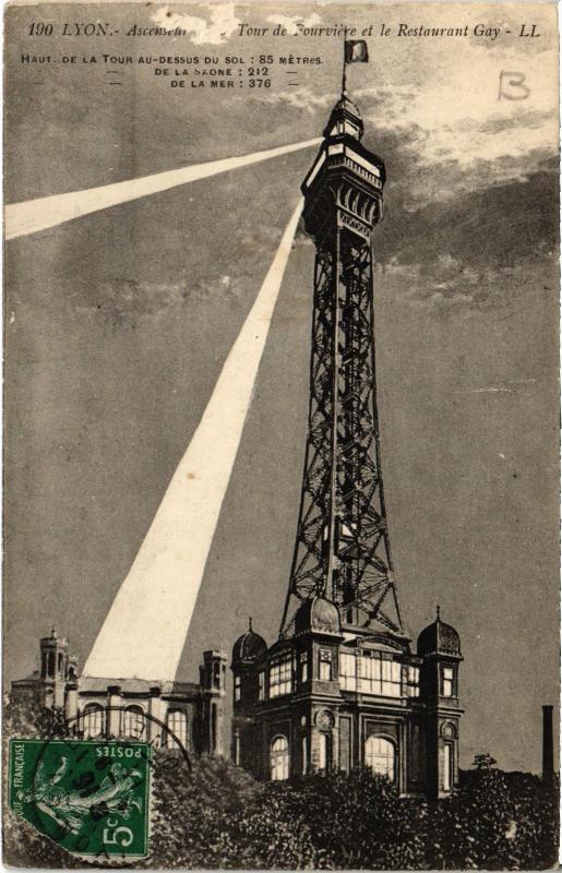 Carte postale ancienne Lyon - Tour de Fourviere à Lyon
