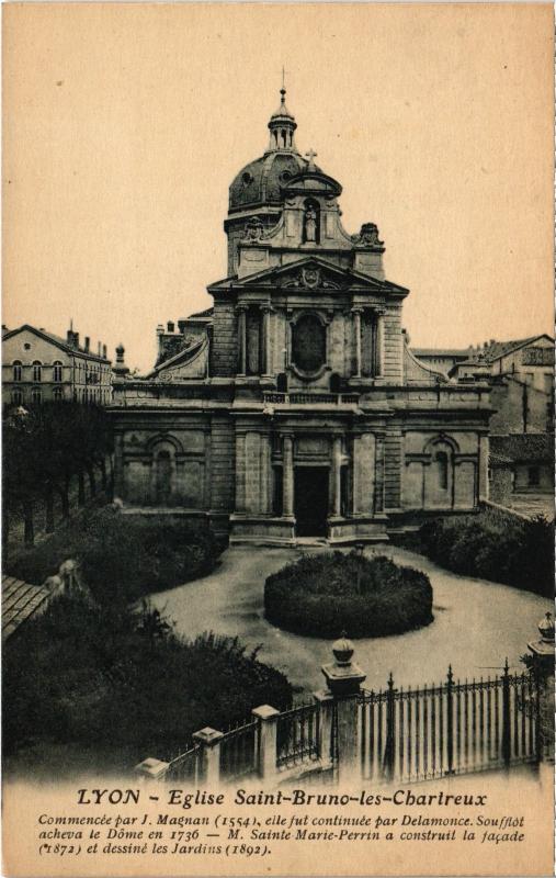 Carte postale ancienne Lyon - Eglise Saint-Bruon les Chartreux à Lyon