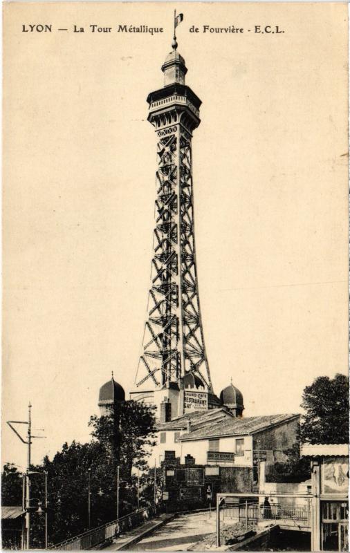 Carte postale ancienne Lyon - La Tour Metallique à Lyon