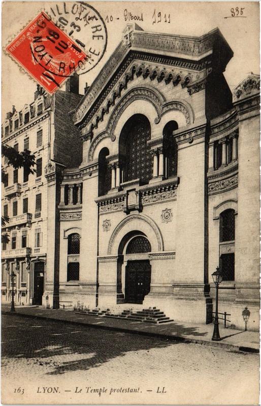 Carte postale ancienne Lyon - La Temple Protestant à Lyon