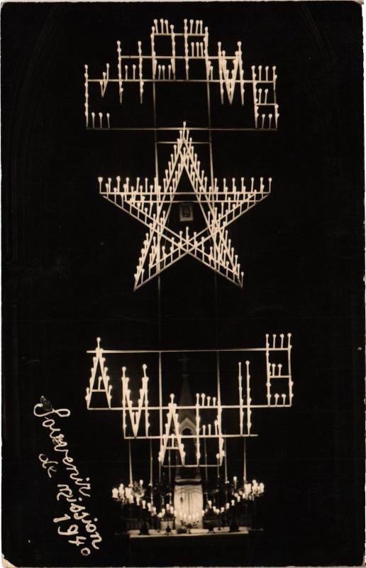 Carte postale ancienne Souvenir de mission 1940