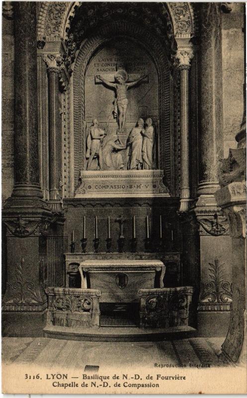 Carte postale ancienne Basilique de N.-D. Fourviere - Chapelle de N.-D. de Compassion