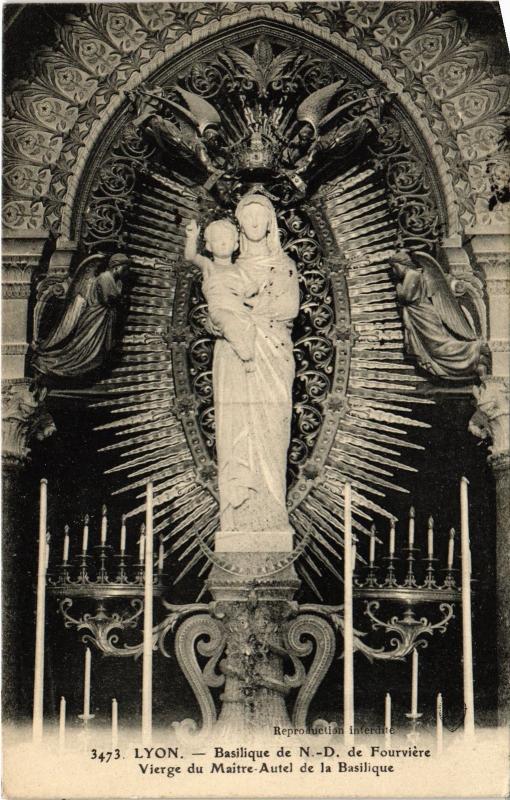 Carte postale ancienne Lyon - Basilique de N.-D. de Fourviere à Lyon