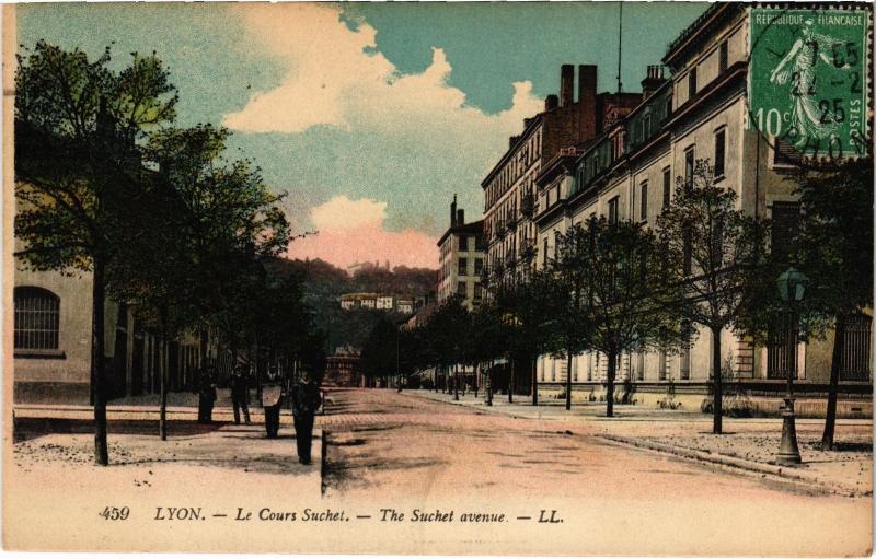 Carte postale ancienne Lyon - Le Cours Suchet à Lyon