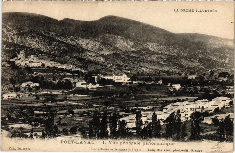 Carte postale ancienne Poet Laval - Vue générale panoramique