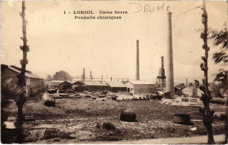 Carte postale ancienne Loriol - Usine Serre