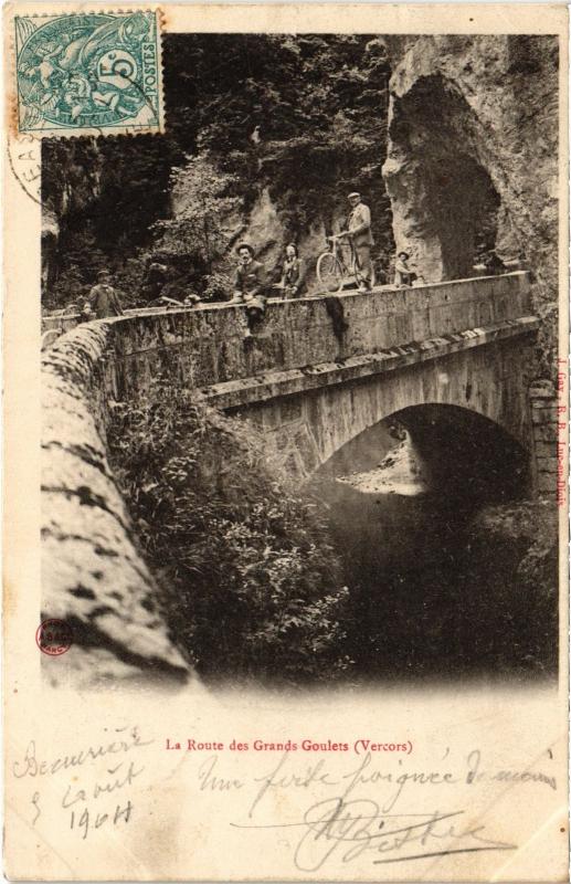 Carte postale ancienne Le Route des Grans Goulets