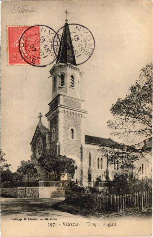 Carte postale ancienne Valescure - Temple Anglais