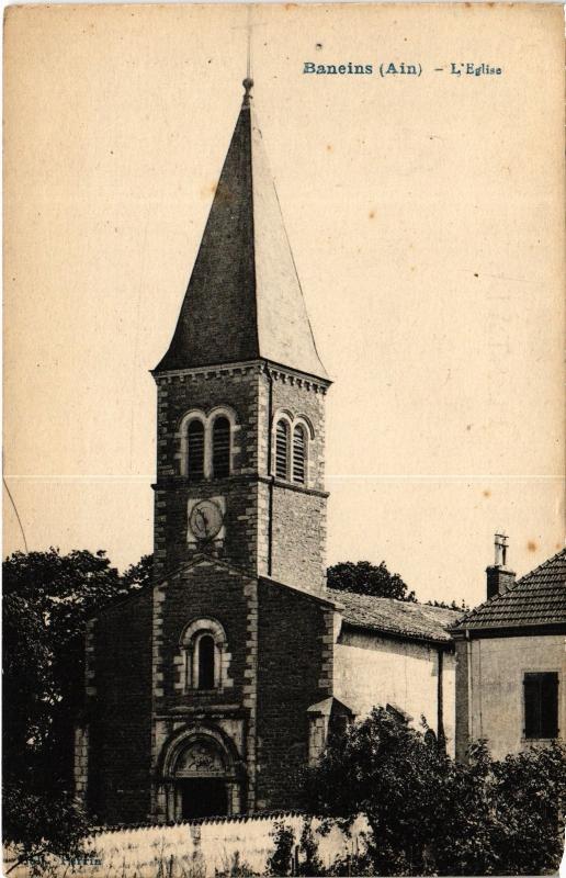 Carte postale ancienne Baneins L' Eglise à Baneins