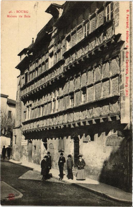 Carte postale ancienne Bourg Maison de Bois