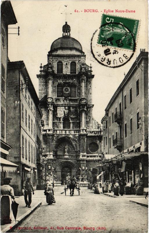 Carte postale ancienne Bourg Eglise N.-D.
