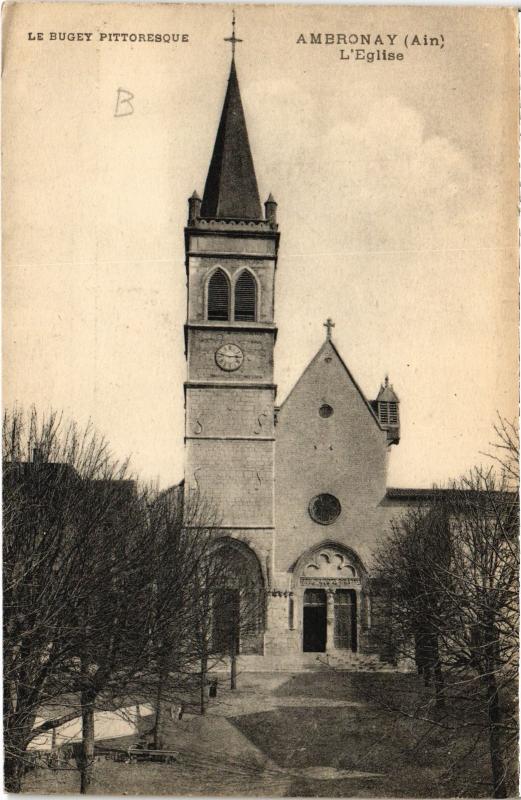 Carte postale ancienne Ambronay L' Eglise Le Bugey Pittoresque à Ambronay