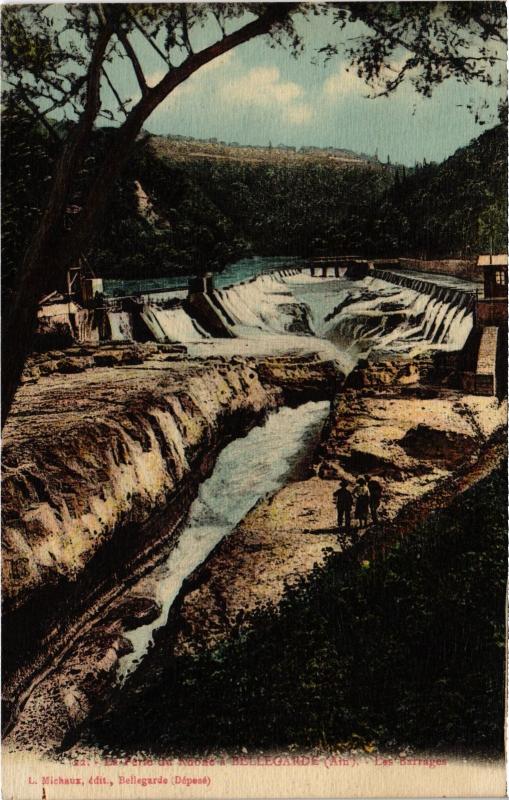 Carte postale ancienne Bellegarde La Perte du Rhone a Bellegarde Les Barrages
