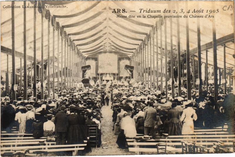 Carte postale ancienne Ars Triduum des 2 3 4 Aout 1905