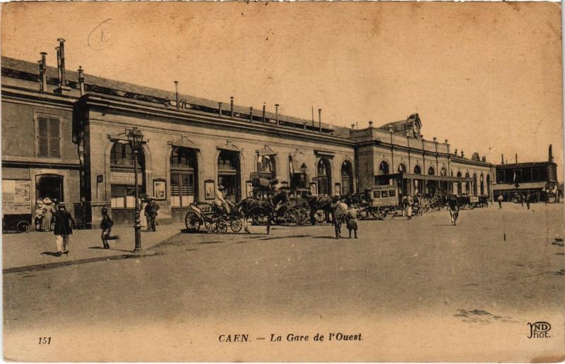 Carte postale ancienne Caen - La Gare de l'OueSaint- à Caen