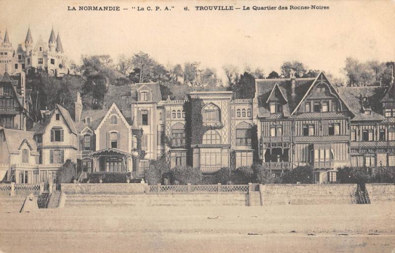Carte postale ancienne Trouville - Le Quartier Des Roches Noires