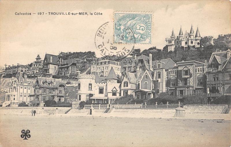 Carte postale ancienne Trouville Sur Mer - La Cote à Trouville-sur-Mer