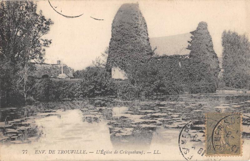 Carte postale ancienne Environs De Trouville - L'Eglise De Cricqueboeuf à Cricqueboeuf