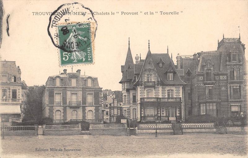 Carte postale ancienne Trouville Sur Mer - Chalets Le Provost Et La Tourelle à Trouville-sur-Mer