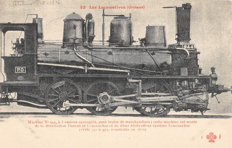 Carte postale ancienne Train - Les Locomotives (Orleans) - Machine N°944