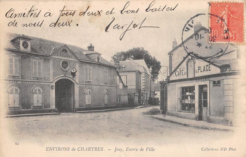 Carte postale ancienne Environs De Chartres - Jouy - Entree De Ville à Chartres