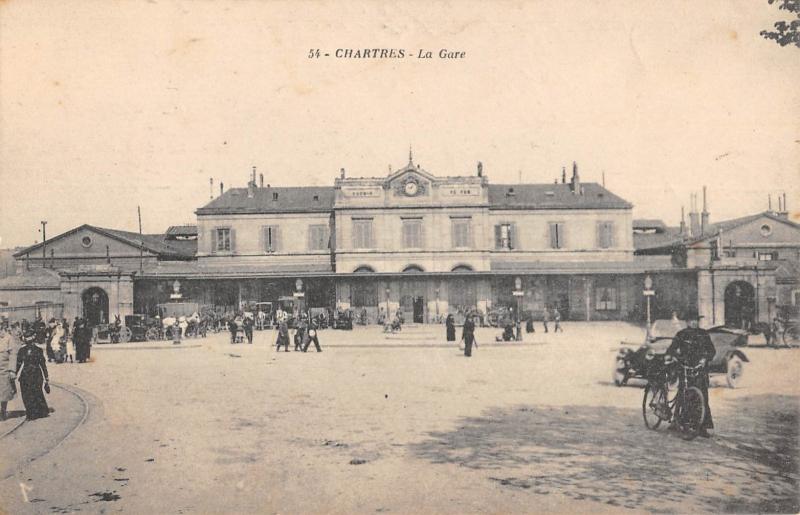 Carte postale ancienne Chartres - La Gare à Chartres