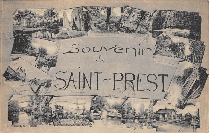 Carte postale ancienne Souvenir De Saint Prest à Saint-Prest