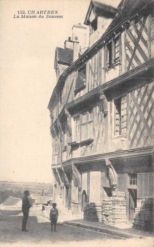 Carte postale ancienne Chartres - La Maison Du Saumon à Chartres