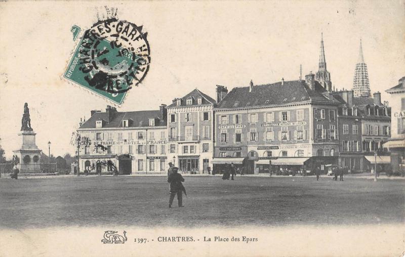 Carte postale ancienne Chartres - La Place Des Epars à Chartres
