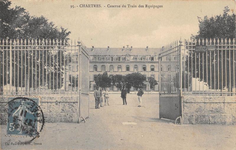 Carte postale ancienne Chartres - Caserne Du Train Des Equipages à Chartres
