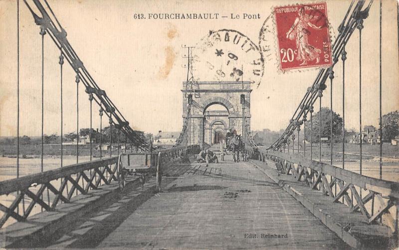 Carte postale ancienne Fourchambault - Le Pont à Fourchambault