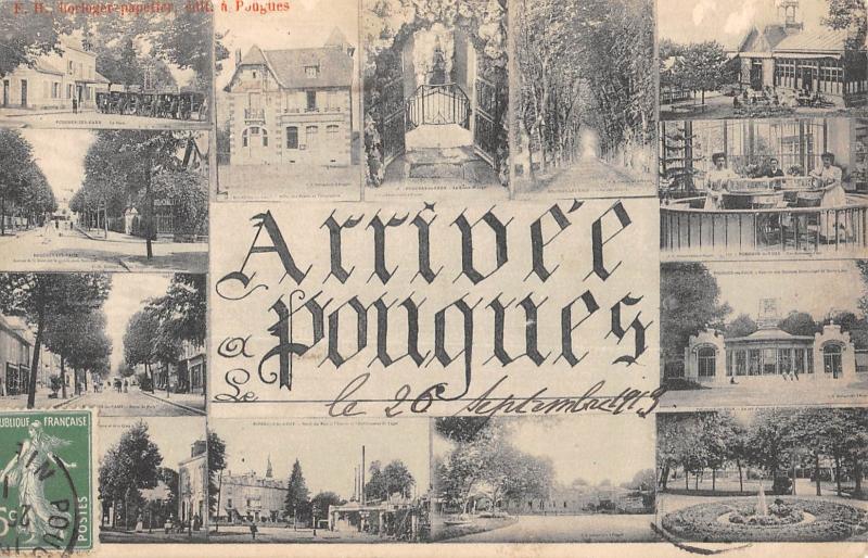Carte postale ancienne Arrivee A Pougues