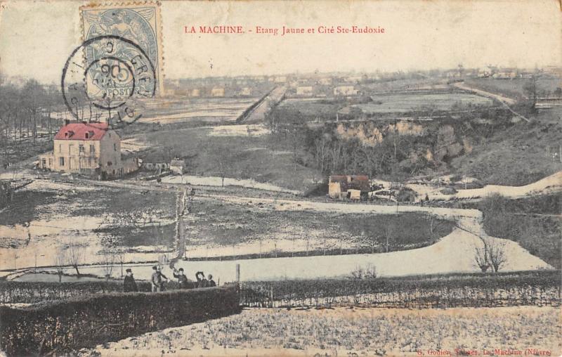Carte postale ancienne La Machine - Etang Jaune Et Cite Sainte Eudoxie à La Machine