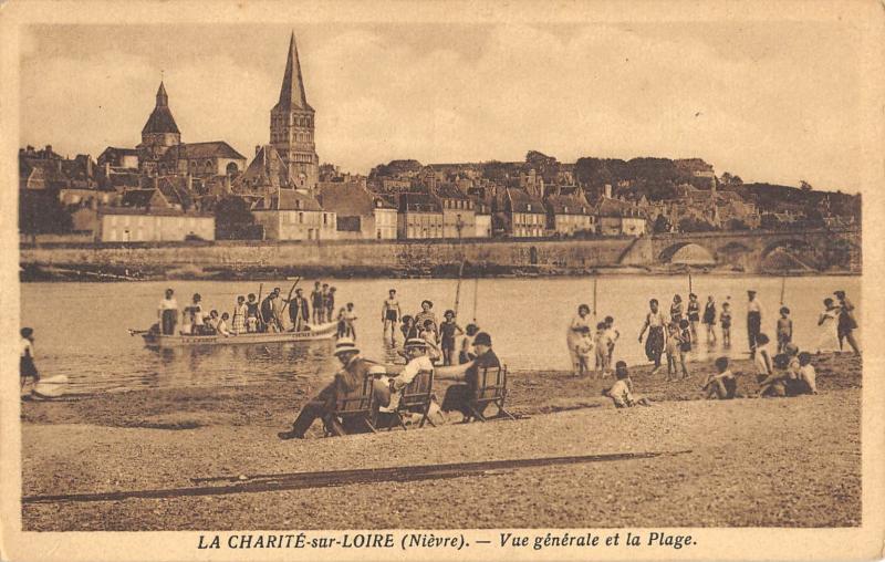 Carte postale ancienne La Charite Sur Loire - Vue Gnerale Et La Plage