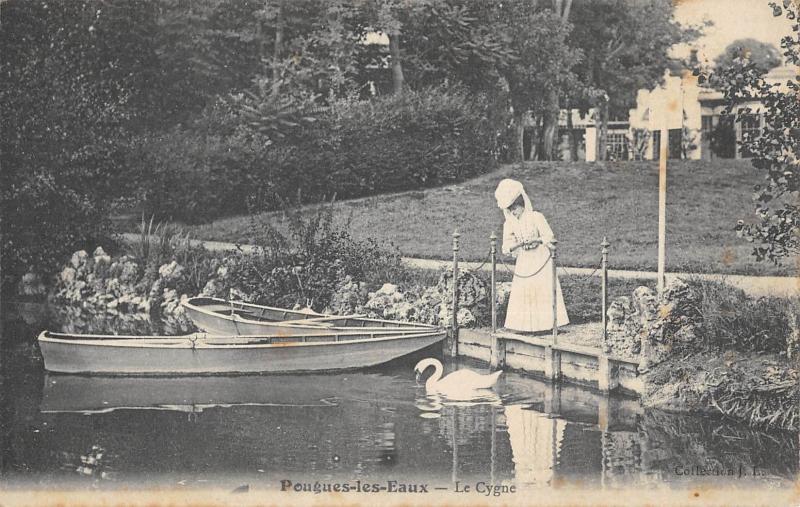 Carte postale ancienne Pougues Les Eaux - Le Cygne à Pougues-les-Eaux