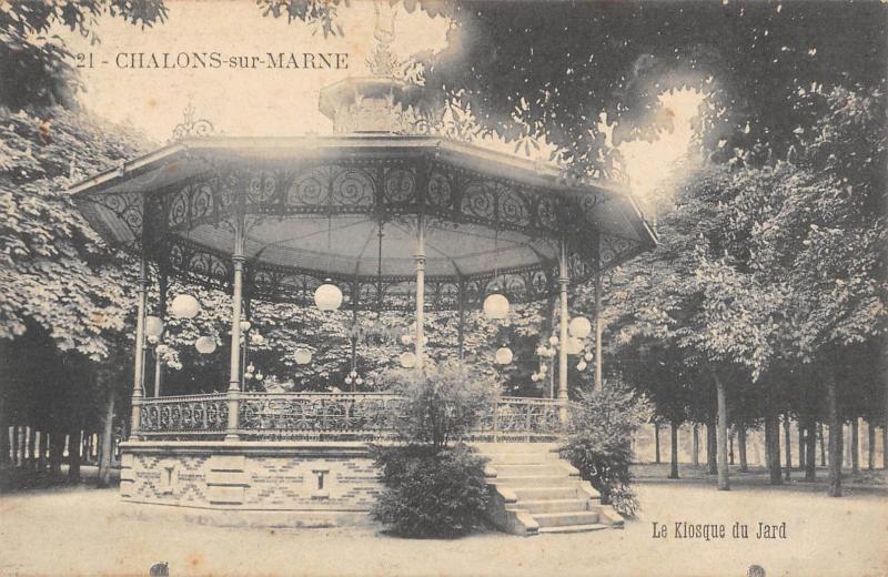 Carte postale ancienne Chalons Sur Marne - Le Kiosque Du Jard