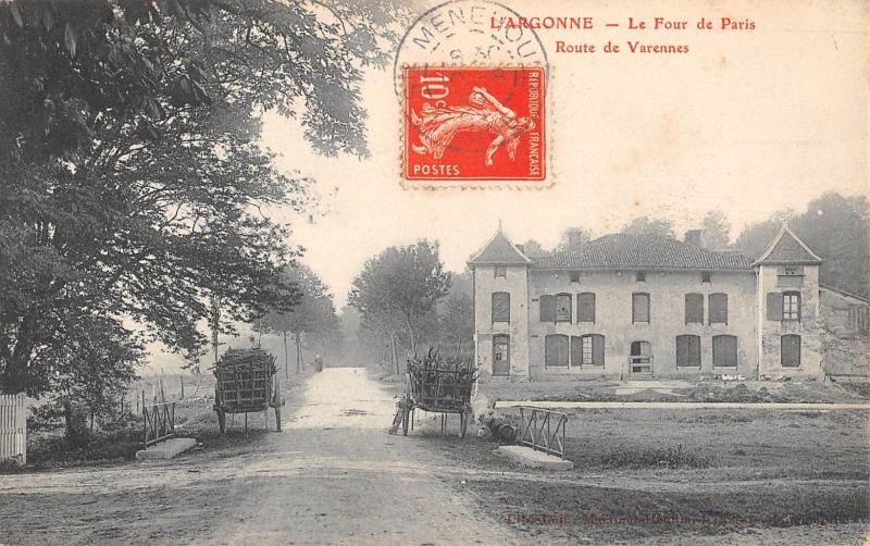 Carte postale ancienne L'Argonne - Le Four De Paris - Route De Varennes