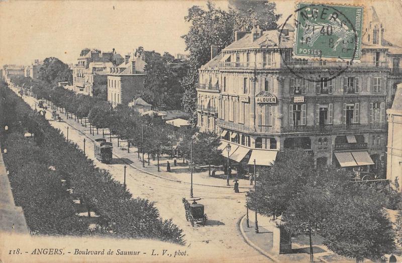 Carte postale ancienne Angers - Boulevard De Saumur à Angers