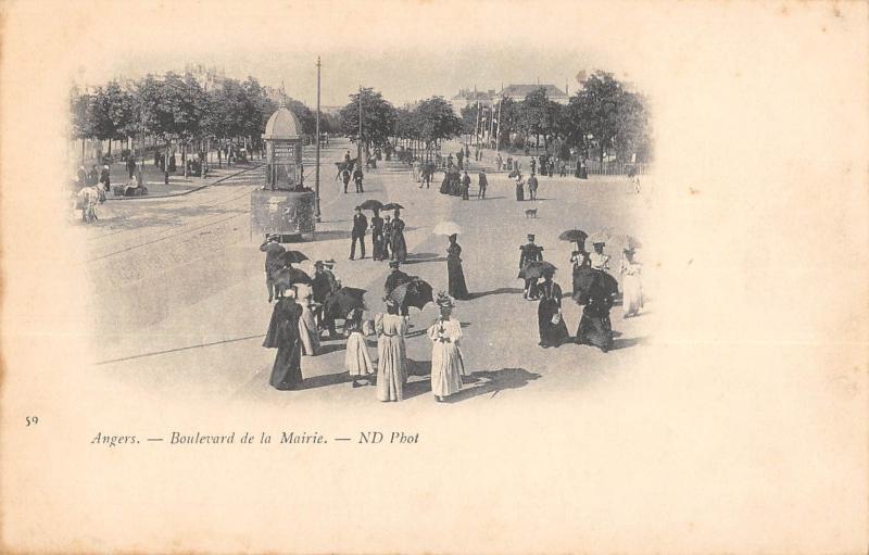 Carte postale ancienne Angers - Boulevard De La Mairie à Angers