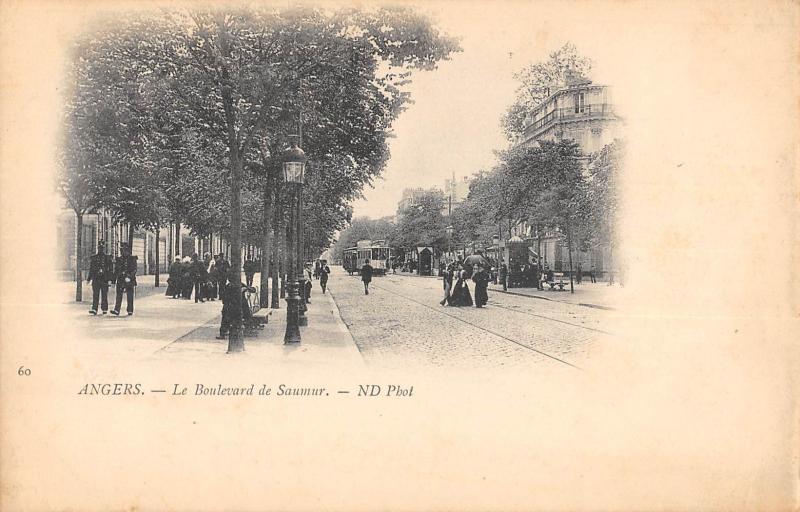 Carte postale ancienne Angers - Le Boulevard De Saumur à Angers
