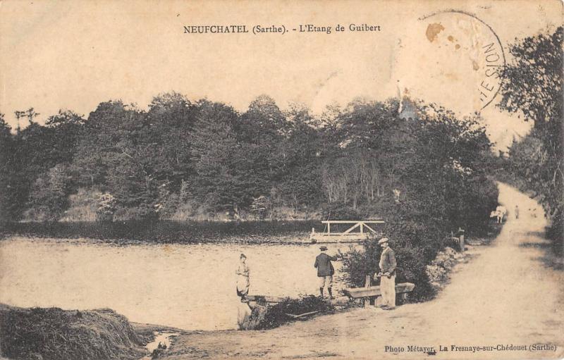Carte postale ancienne Neufchatel - L'Etang De Guibert
