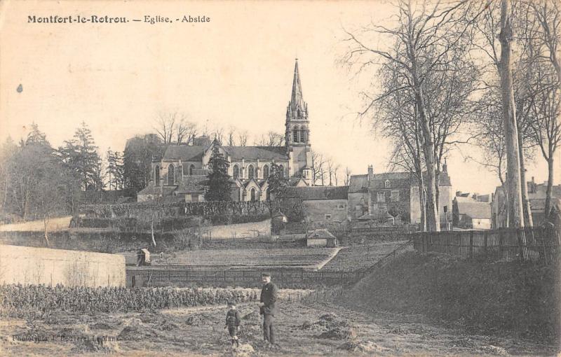 Carte postale ancienne Montfort Le Rotrou - Eglise - Abside