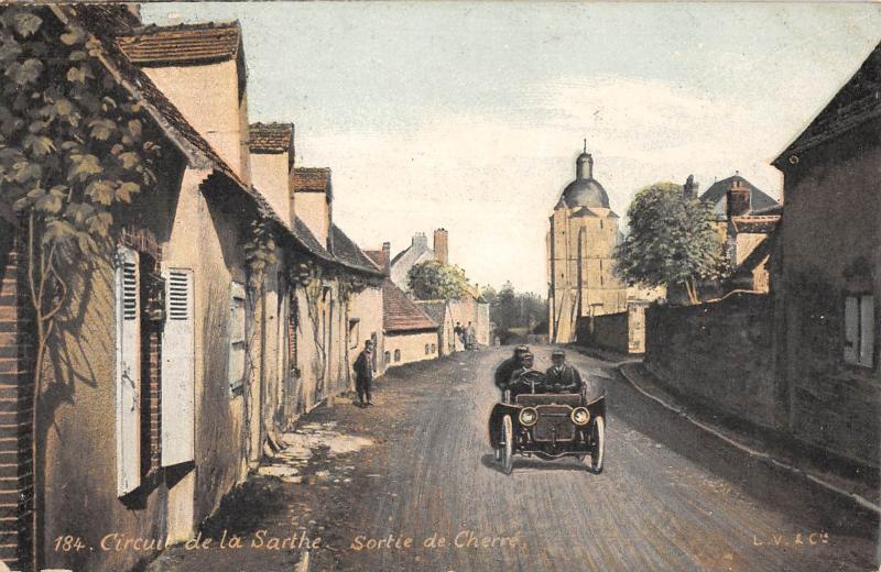 Carte postale ancienne Circuit De La Sarthe - Sortie De Cherre à Cherré-Au