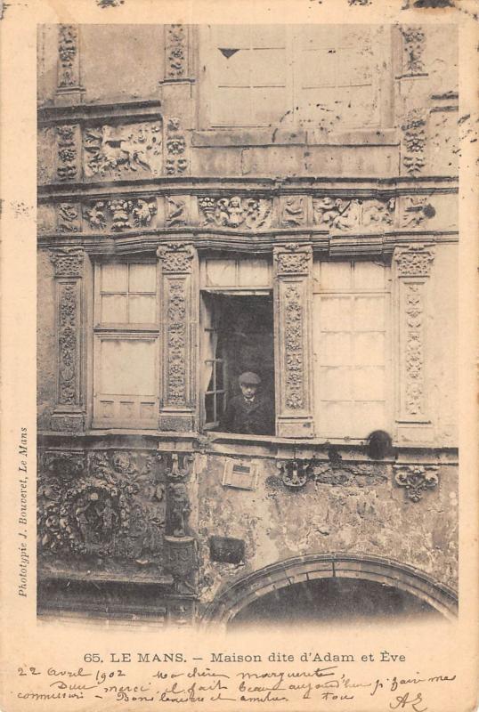 Carte postale ancienne Le Mans - Maison Dite D'Adam Et Eve au Mans