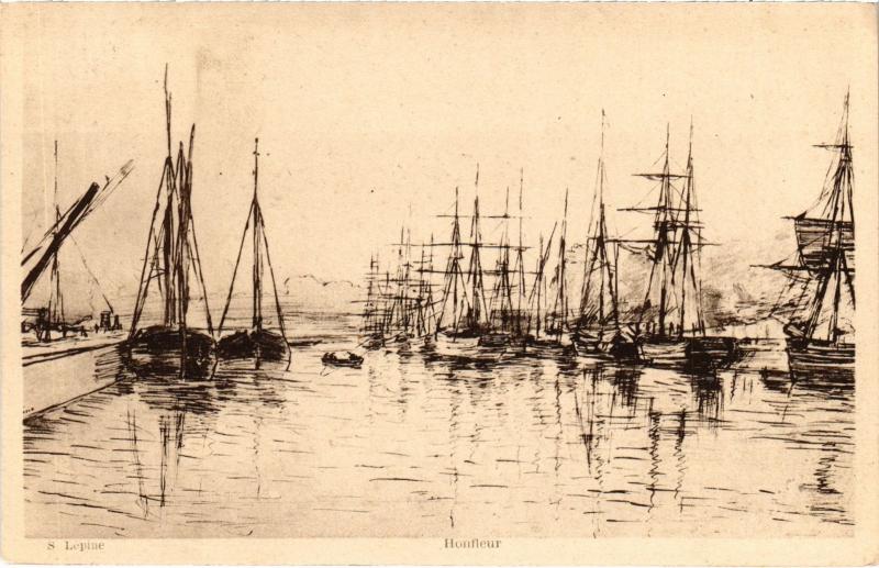 Carte postale ancienne Honfleur - Scene à Honfleur