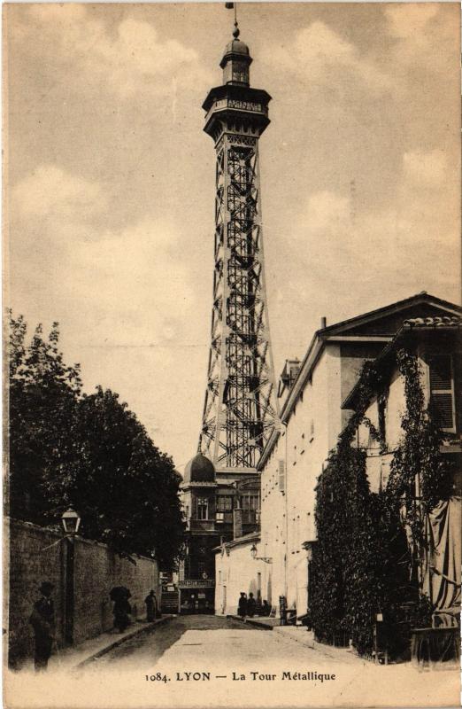 Carte postale ancienne Lyon - La Tour Metallique à Lyon